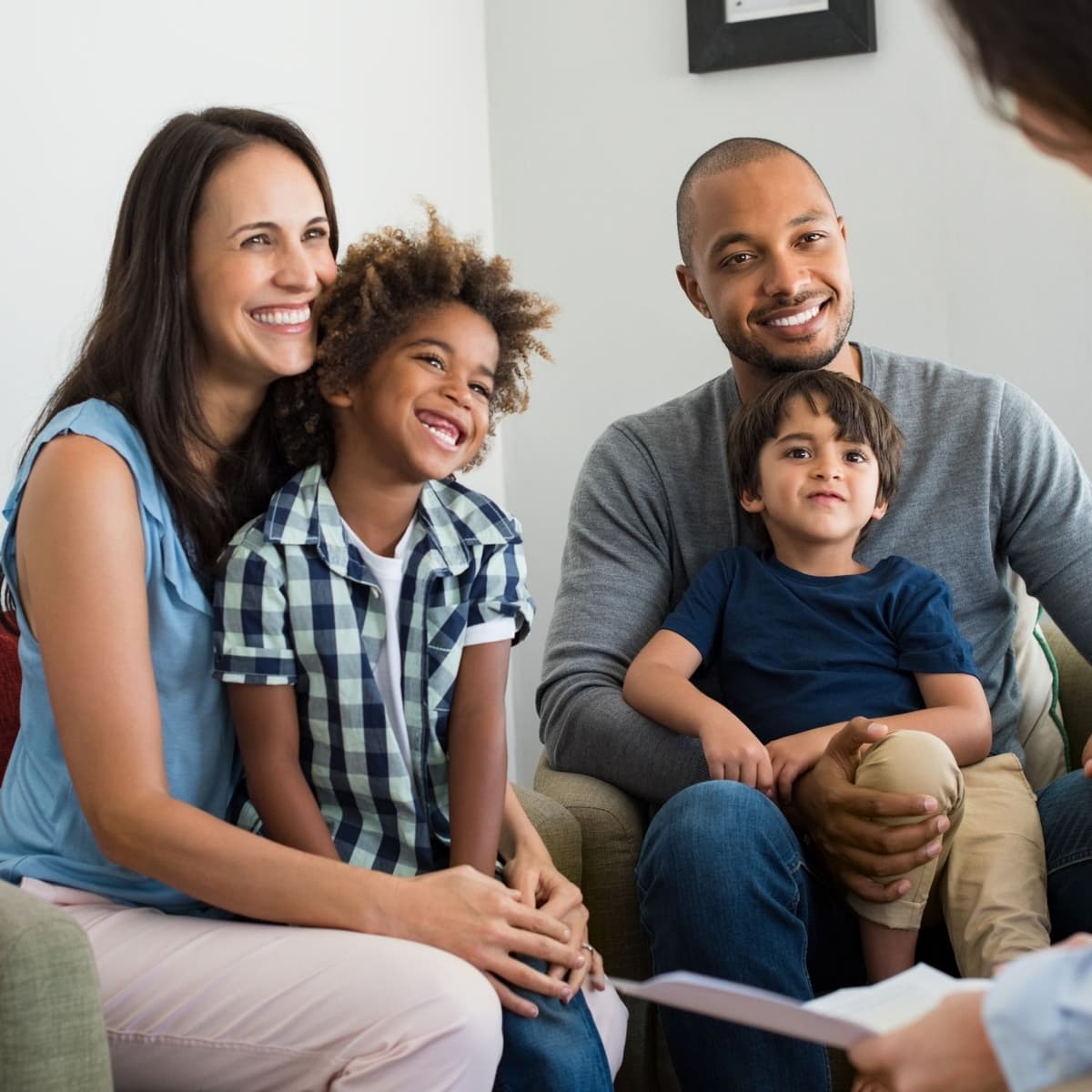 Family in parent support services session at Young Sprouts Therapy